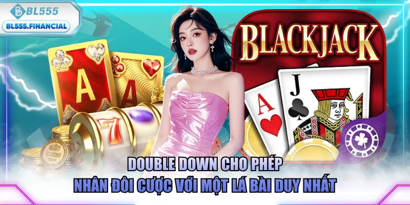 Double Down cho phép nhân đôi cược với một lá bài duy nhất