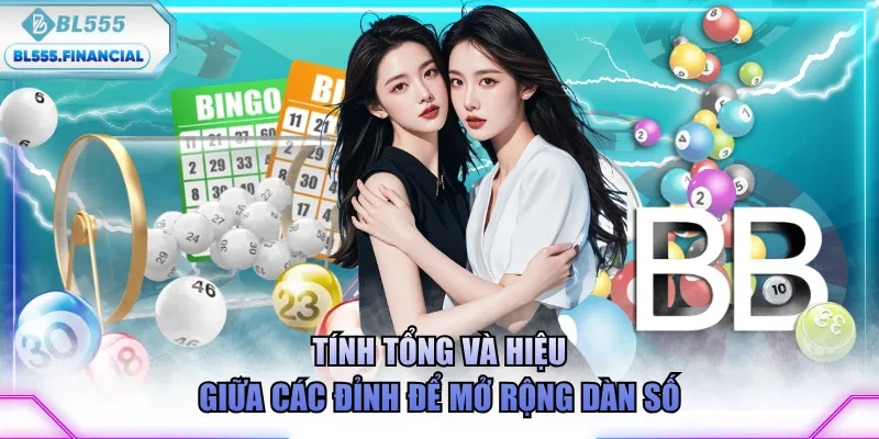 Tính tổng và hiệu giữa các đỉnh để mở rộng dàn số