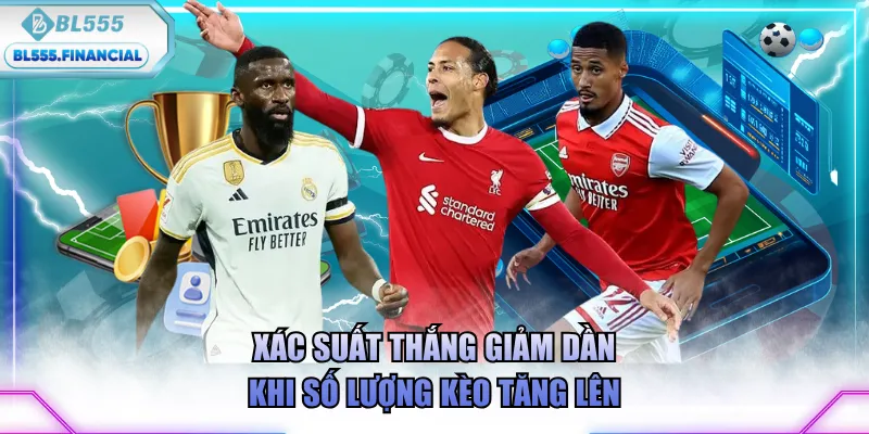 Xác suất thắng giảm dần khi số lượng kèo tăng lên